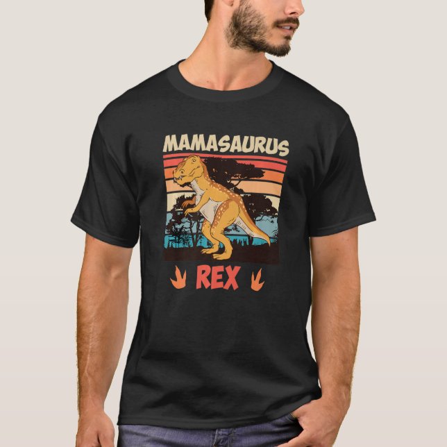 Dinosaurier-Kinder Mamasaurus rex Mutter 2 T-Shirt (Vorderseite)