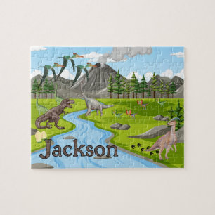 Dinosaurier-Kinder-Name-Puzzle Puzzle