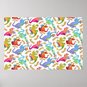 Dinosaurier-Kinder-Wandbild Poster Baby-Kinderzimm