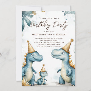 Dinosaurier Kindergeburtstag Party Einladung