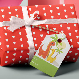 Dinosaurier Kindergeburtstag Party Geschenkanhänger