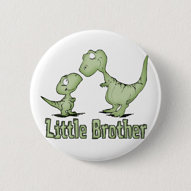 Dinosaurier Kleiner Bruder Button (Vorderseite)