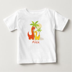 Dinosaurier Kleinkind Geburtstag Personalisierter Baby T-shirt