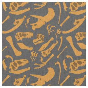Dinosaurier-Knochen (grau) Stoff
