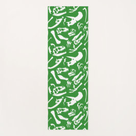 Dinosaurier-Knochen (Grün) Yogamatte