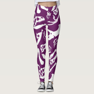 Dinosaurier-Knochen (lila) Leggings