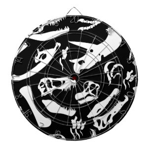 Dinosaurier-Knochen (Schwarzes) Dartscheibe