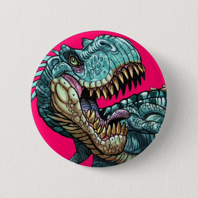 Dinosaurier-Knopf Button (Vorderseite)