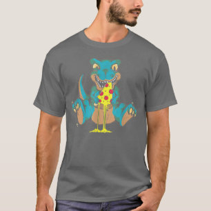 Dinosaurier Kunst für Männer Dinosaurier essen Piz T-Shirt
