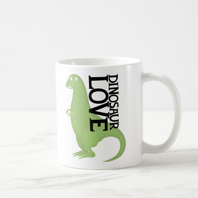 Dinosaurier-Liebe Kaffeetasse (Rechts)