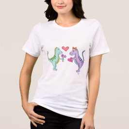 Dinosaurier Liebe Tri-Blend Shirt