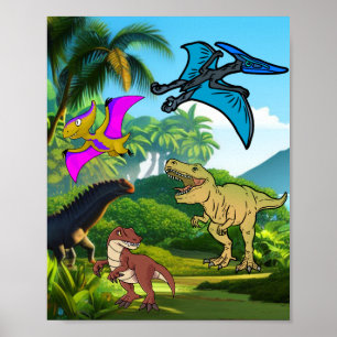 Dinosaurier-Liebhaber Poster