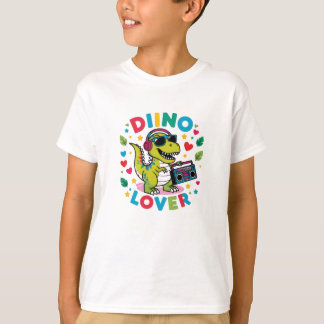 "Dinosaurier-Liebhaber T-Shirt – Süßer Cartoon-Din