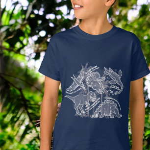 Dinosaurier-Marine / grauer T - Shirt