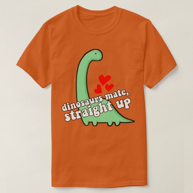 Dinosaurier Mate gerade hoch T-Shirt (Design vorne)