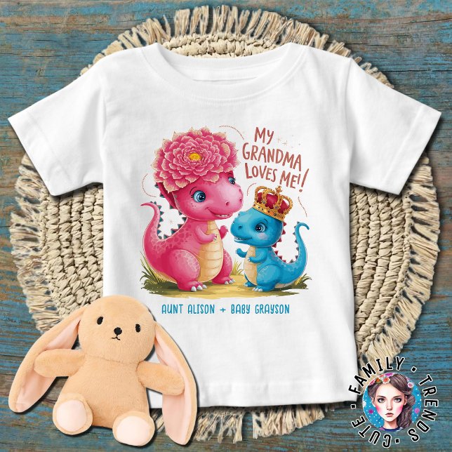 Dinosaurier Meine großen Tante-Lieben Baby T-shirt (Von Creator hochgeladen)