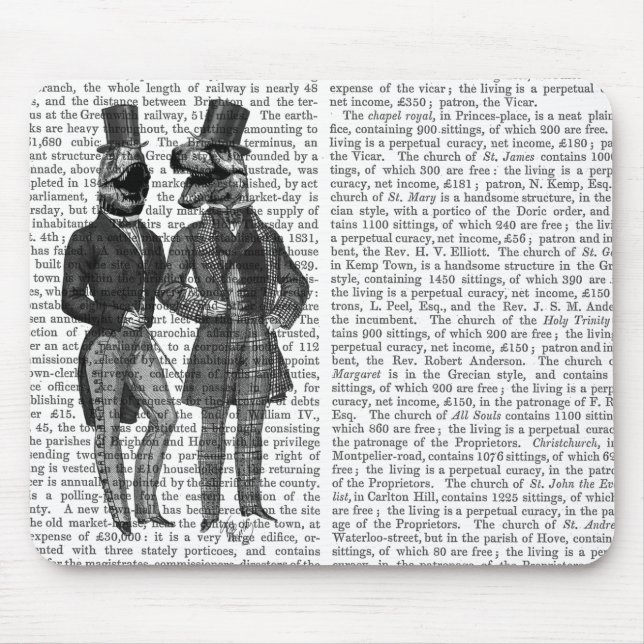 Dinosaurier Men Lads Night Out Mousepad (Vorne)