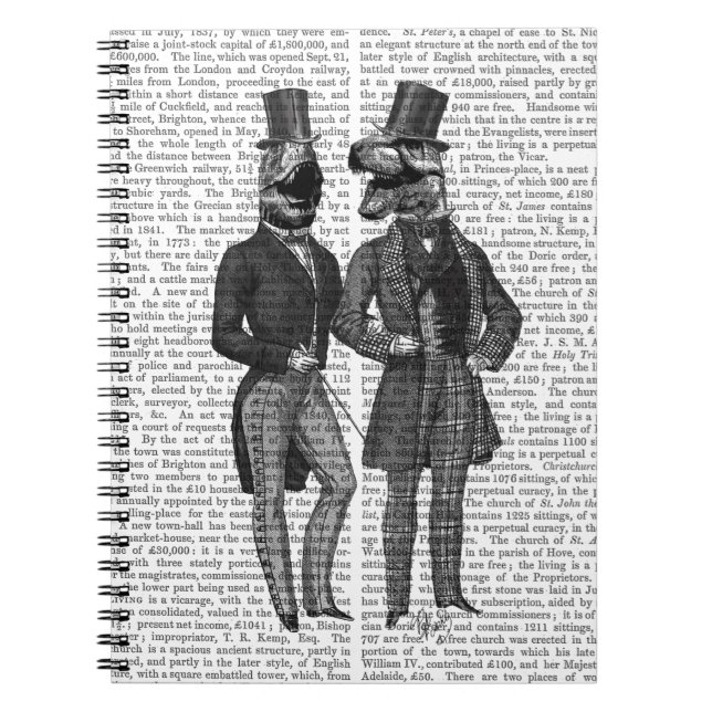 Dinosaurier Men Lads Night Out Notizblock (Vorderseite)