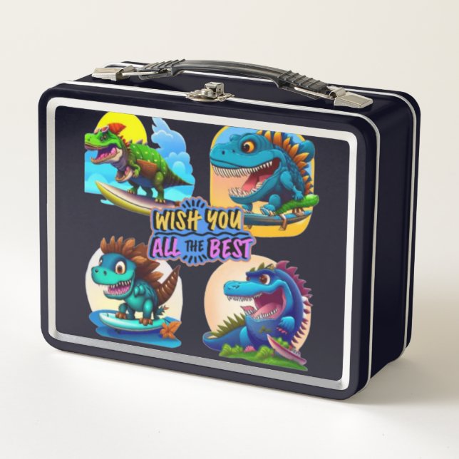 Dinosaurier  metall brotdose (Vorderseite)