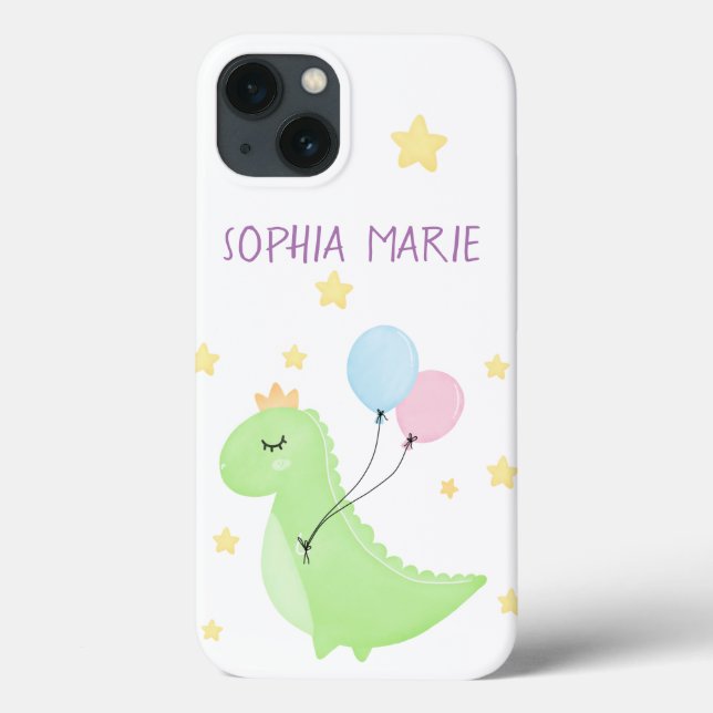 Dinosaurier mit Balloons Case-Mate iPhone Hülle (Rückseite)