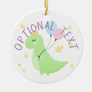 Dinosaurier mit Balloons Keramik Ornament