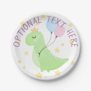 Dinosaurier mit Balloons Pappteller