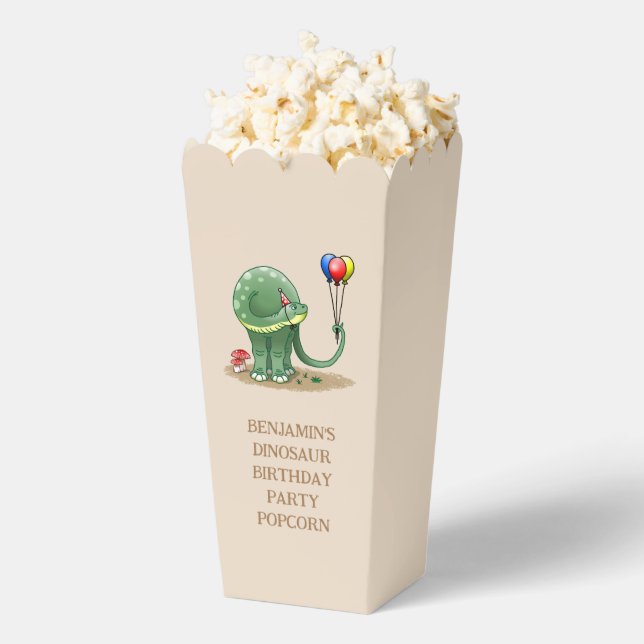 Dinosaurier mit Balloons Popcorn Geschenkschachtel (Geplatzt)