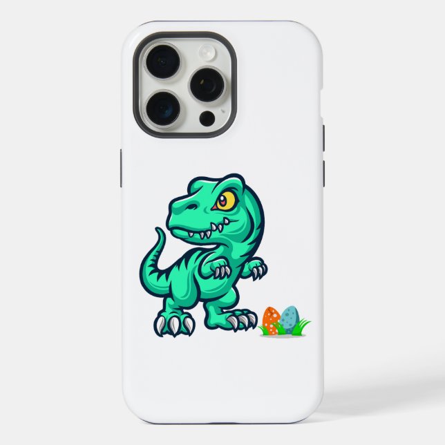 Dinosaurier mit Eiern iPhone Hülle (Rückseite)