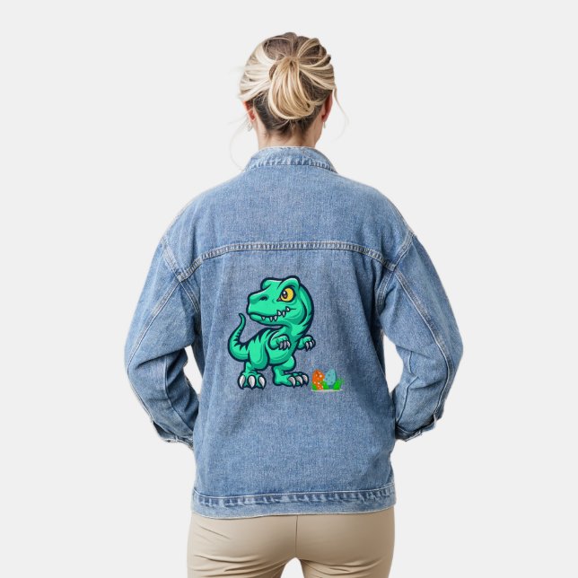 Dinosaurier mit Eiern Jeansjacke (Modell)