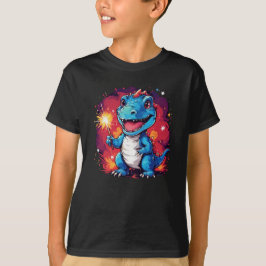 Dinosaurier mit Sparkler Geburtstag, 4. Juli Niedl T-Shirt