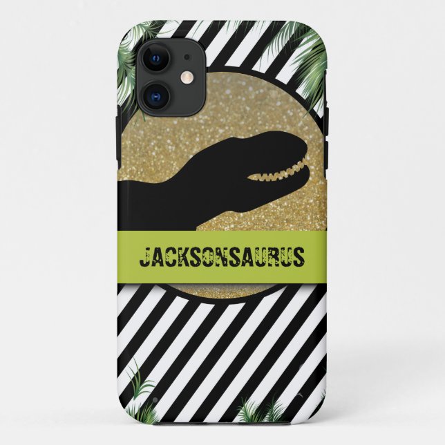 Dinosaurier-Monogramm Case-Mate iPhone Hülle (Rückseite)