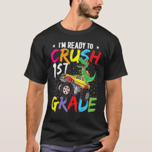 Dinosaurier Monster Truck bereit für den Crush 1. T-Shirt