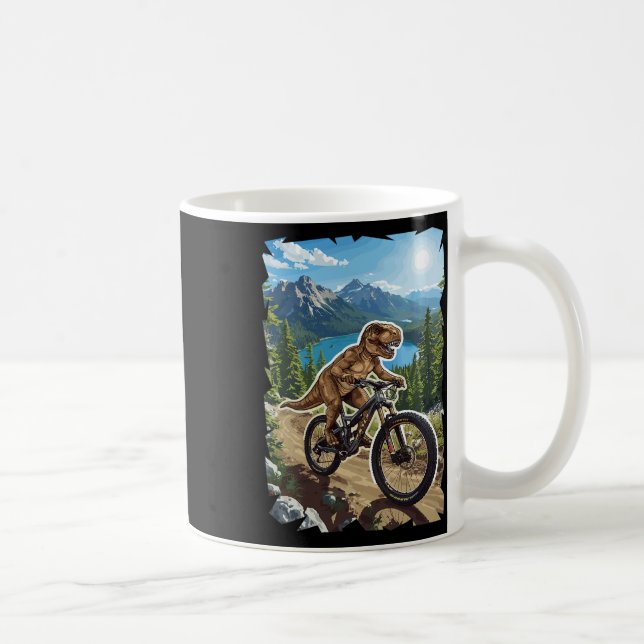 Dinosaurier-Mountainbiking durch den Waldweg  Kaffeetasse (Rechts)