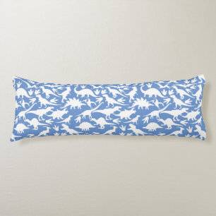 Dinosaurier Muster 01 w. LBlue BG Seitenschläferkissen