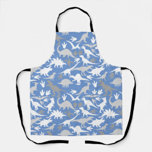 Dinosaurier muster 01A L Blue BG Schürze