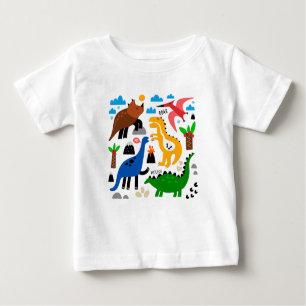 Dinosaurier-Muster Baby T-shirt