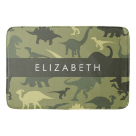 Dinosaurier Muster, Dinosaur Silhouette, Ihr Name Badematte