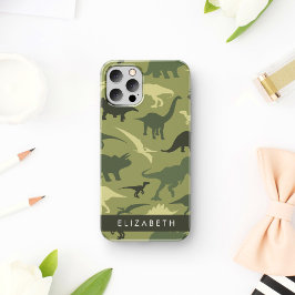 Dinosaurier Muster, Dinosaur Silhouette, Ihr Name Case-Mate iPhone Hülle