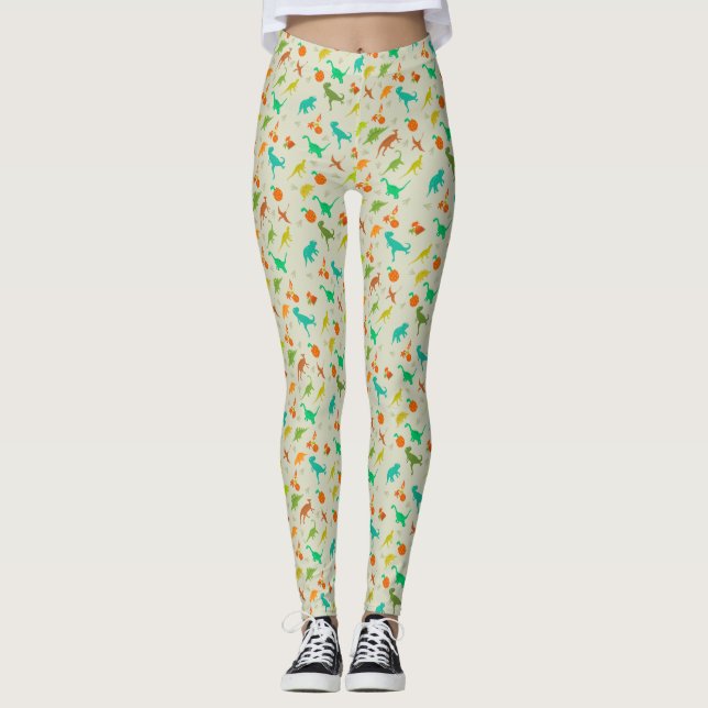 Dinosaurier-Muster Leggings (Vorderseite)