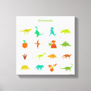 Dinosaurier-Muster Leinwanddruck