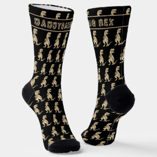 Dinosaurier-Muster Lustiger Daddysaurus-Witz Socken