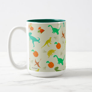 Dinosaurier-Muster Zweifarbige Tasse