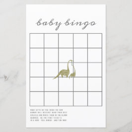 Dinosaurier Neutral Baby Shower Bingo Game
