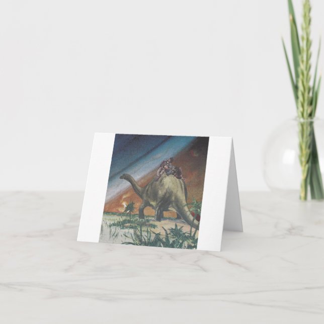 Dinosaurier-Nickerchen - Karte (Vorderseite)