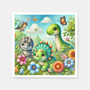 Dinosaurier niedlich serviette