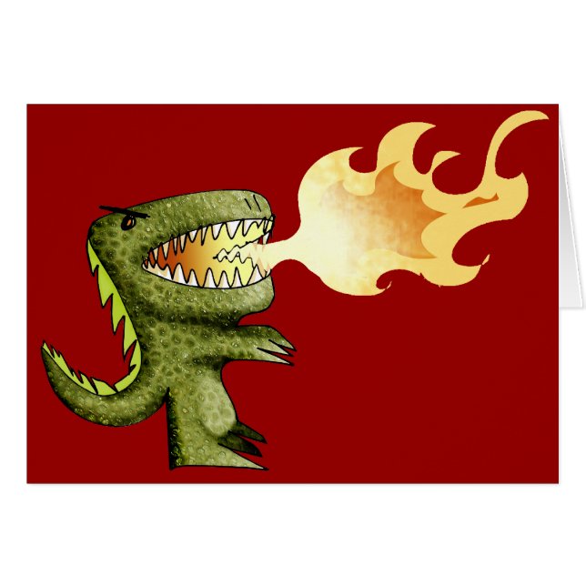 Dinosaurier oder Drache scherzt Kunst mit Loston (Vorderseite (Horizontal))