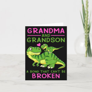 Dinosaurier Oma und Grandson eine Anleihe, die nic Karte