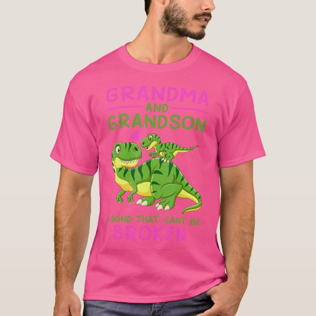 Dinosaurier Oma und Grandson eine Anleihe, die nic T-Shirt (Vorderseite)
