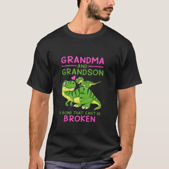 Dinosaurier Oma und Grandson eine Anleihe, die nic T-Shirt (Vorderseite)