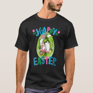 Dinosaurier Osterkorb mit Eiern Frohe Ostern T-Shirt